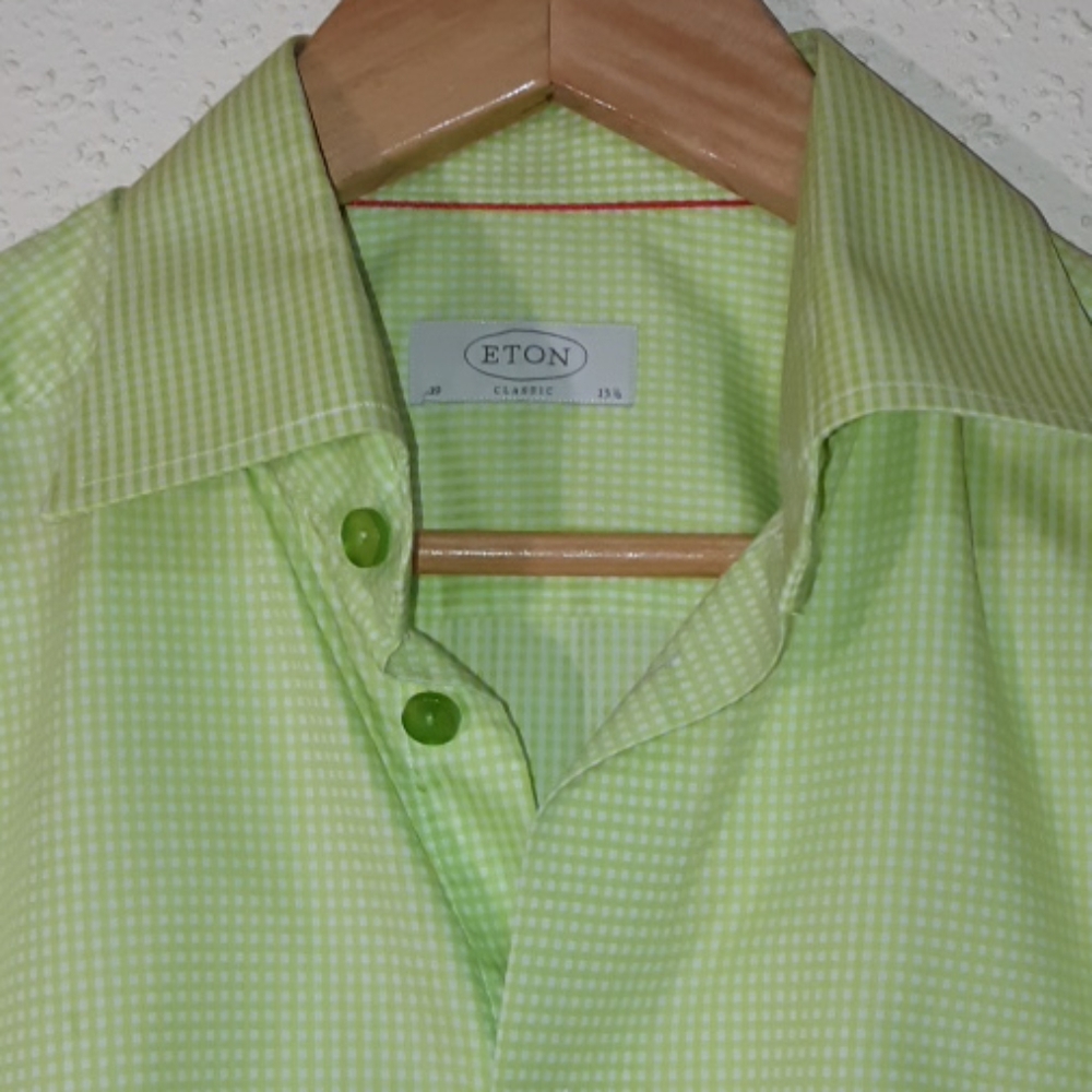Eton Men's Dress Lime Green Shirt